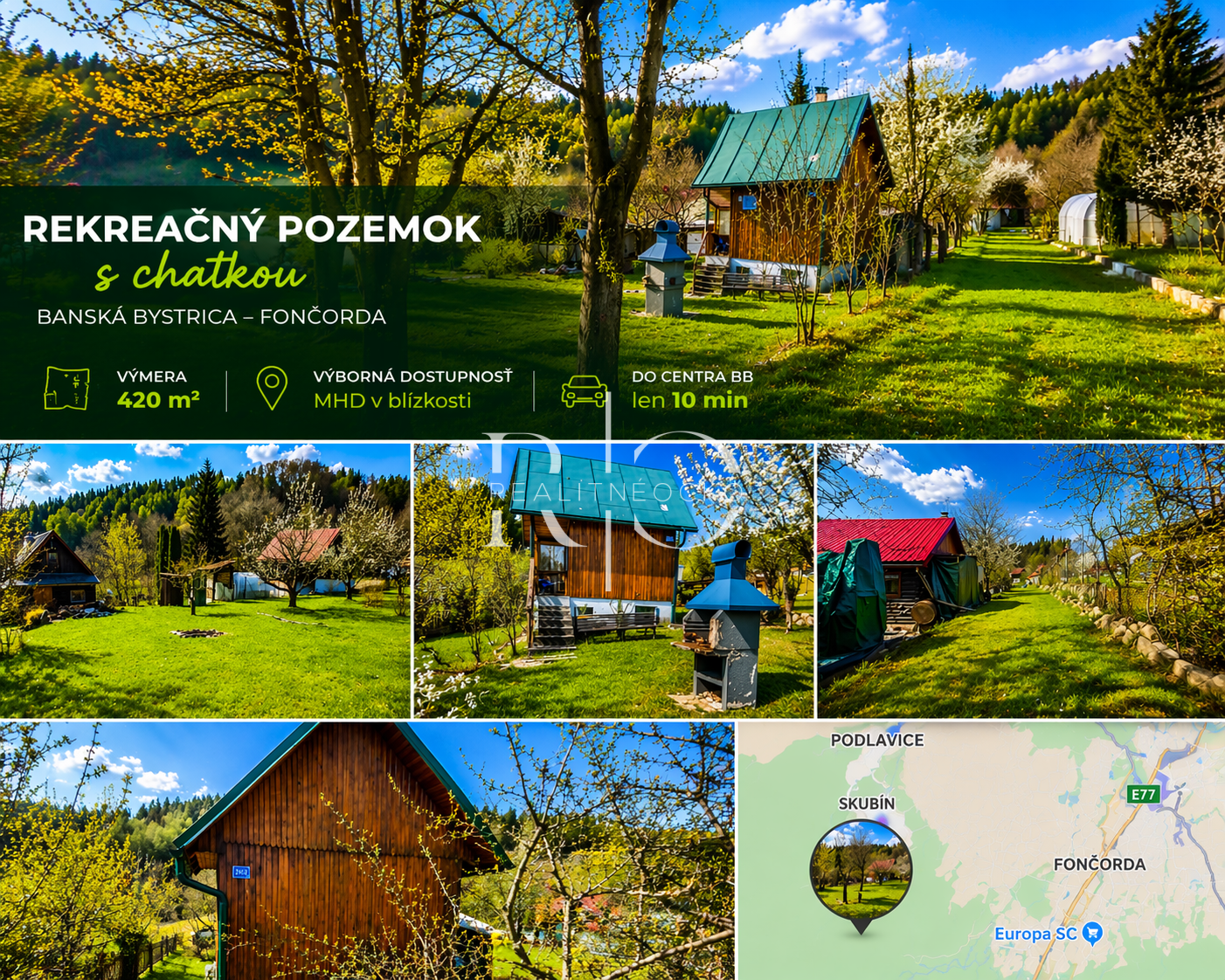 Na predaj Záhrada s chatkou ,  Forčorda-Banská Bystrica!