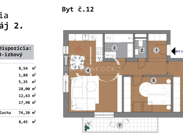 Trojizbový Byt | Krupina – Obrázok 1